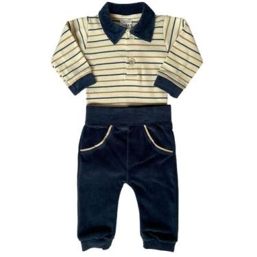 Imagem de Kit 2 Peças Conjunto Pagão Bebê Recém Nascido Suspensório - Vaninha Ba