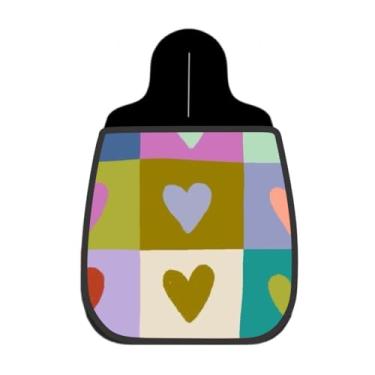 Imagem de Lixeira De Carro Organizador Lixinhocar Coração Patchwork Colorido