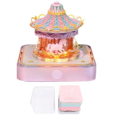 Imagem de VBESTLIFE Bloco de Notas de Calendário de Arte 3D 2026, Escultura de Papel Criativa Com Luzes LED e Caixa de Acrílico Transparente, para Decoração de Escritório, Bloco de Notas, Marcador