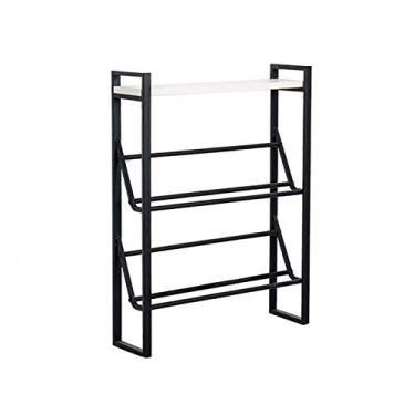 Imagem de Organizador de sapatos Sapateira de armazenamento interno Rack de sapatos de metal de 3 andares com economia de espaço para casa multiuso hall de entrada quarto sapateira rack de armazenamento (ouro