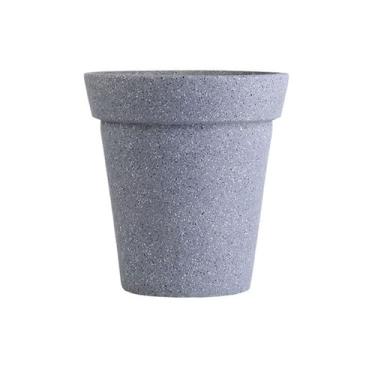 Imagem de KHUTRW3D Vaso de flores redondo cinza, com vaso grande de argila de magnésio salpicado, adequado para ambientes internos e externos, vasos de plantas verdes, ambientes internos e externos