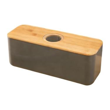 Imagem de SiaBiced Caixa de pão com tampa e tábua de corte, recipiente para guardar pão na da cozinha, ideal para pães caseiros, torradas e lanches, Tampa de Buraco Cinza