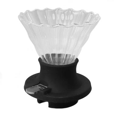Imagem de Filtro de Café em Vidro Borosilicato Alta Temperatura Cone Gotejamento Manual com Bolas Aço para Queda Fácil Operar e Desmontável Extração por Imersão