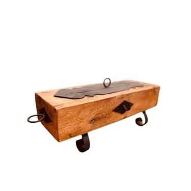 Imagem de Lareira Ecológica A Álcool - Base De Madeira Rustica