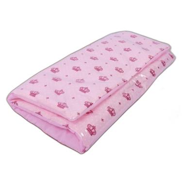 Imagem de Trocador Portátil Fraldas Impermeável Para Bebê Coroa Rosa