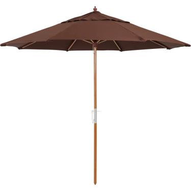 Imagem de Ombrelone Treviso de Madeira e Poliéster 2,40m Marrom Bel