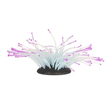 Imagem de Anêmona do Mar de Silicone Artificial com Efeito Luz para Adorno Aquário e Decoração Tanque Peixes