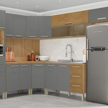 Imagem de Balcão de Pia 120 cm para Cozinha Sem Tampo Ametista Kits Paraná, Frei