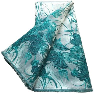 Imagem de ZhenGuiRu Tecido de renda africana 5 metros, tecido de renda brocado jacquard bordado francês para costura de festa de casamento