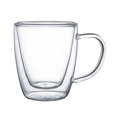 Imagem de Xícara Caneca Tramontina Para Café E Chá Vidro Duplo Com Alças Tramontina