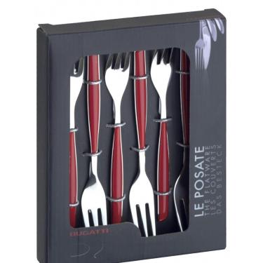 Imagem de Kit 3 Peças Queijo Faca Espátula Petisco Vermelho Bugatti