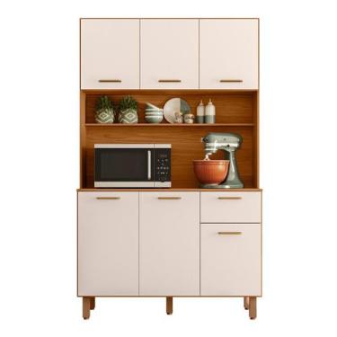 Imagem de Armario de Cozinha Kit New Livia com 6 Portas e 1 Gaveta - Poliman, Fr