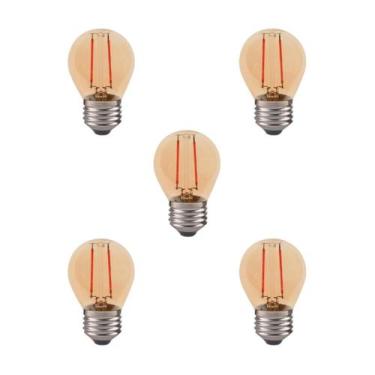 Imagem de Lâmpada Led Avant Retro Ambar G45 2W 2200K E-27 Bivolt 5 Und