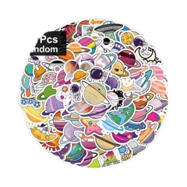 Imagem de Adesivos De Astronauta E Planetas Em Estilo Cartoon, 50-300 Peças Para