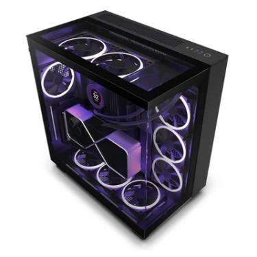 Imagem de Gabinete Nzxt H9 Elite, RGB, Dual-chamber, Mid-tower, Vidro 360, Preto