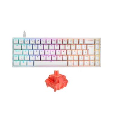Imagem de Teclado Mecânico Akko 3068s Branco Abnt2 Switch Akko Orange