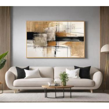 Imagem de Quadros Decorativos com Moldura Abstrato Rustico para Sala Quarto e Es