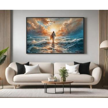 Imagem de Quadros Decorativos com Moldura Jesus Aguas para Sala Quarto e Escritó
