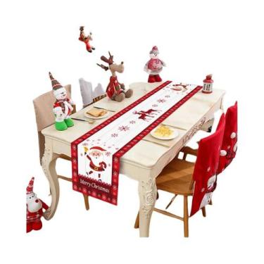 Imagem de Caminho De Mesa De Natal 2024 Com Tema Do Papai Noel, Decoração Para C