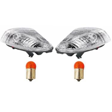Imagem de Pisca Dianteiro Cristal Biz 100 98 Á 05 Com Lampadas Ambar - PARAMOTOS