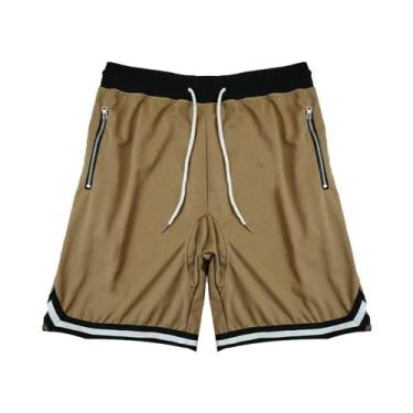 Imagem de Shorts de Basquete Masculino - Malha Respirável de Secagem Rápida para