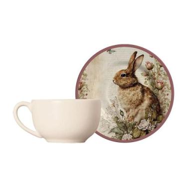 Imagem de Conjunto 6 Xicaras De Chá Com Pires Coelha Acácia Alleanza
