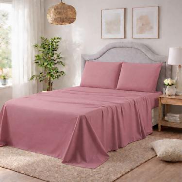 Imagem de Lençol Queen Micropercal 400 Fios 4 Peças – Jogo Completo com Fronhas