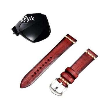 Imagem de Pulseira De Relógio Vintage Retro Em Couro Italiano 18mm 20mm 22mm 24m