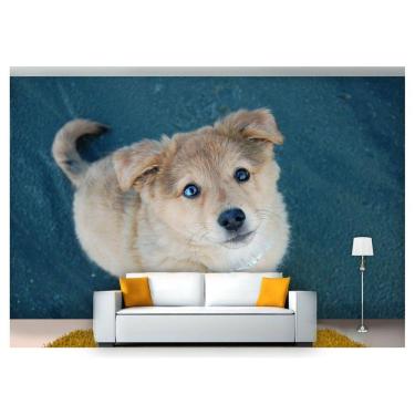 Imagem de Papel De Parede Animais Cachorro Sentado 3D Anm170