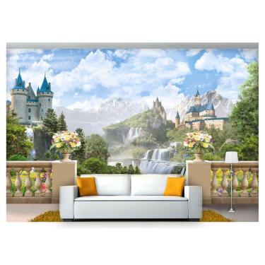 Imagem de Papel De Parede Paisagem Castelos Cachoeira  Dah08
