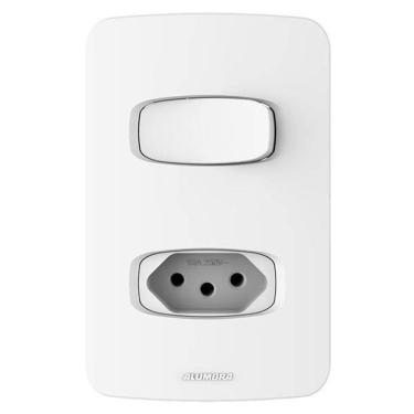 Imagem de Conjunto Gracia 4X2 Interruptor Simples + Tomada 10A Alumbra