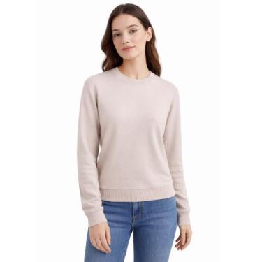 Imagem de Blusa Feminina Suéter Tricot Facinelli By Mooncity, Areia 651236, G