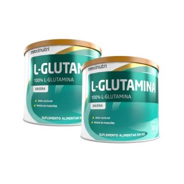 Imagem de Kit 2 Aminoácido L-Glutamina 300g 100% Pura Maxinutri