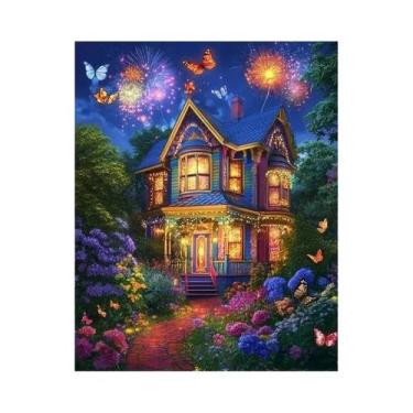 Imagem de Pintura Em Diamante 5D Floresta, DIY Personalizável, Decoração De Casa