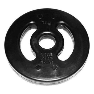 Imagem de Anilha 01kg Injetada Emborrachada Peso Academia JFIT-Unissex