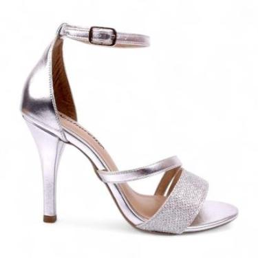 Imagem de Sandália Salto Alto Com Tira De Strass Fecho Em Fivela-Feminino