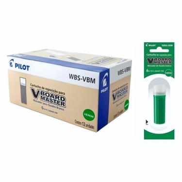 Imagem de Refil para Marcador de Quadro Branco Pilot V-Board Master Escrita Suave Caixa com 12 Un...