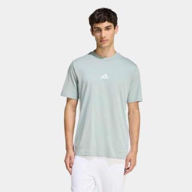 Imagem de Camiseta Adidas 3 Listras Stretch Masculina, Verde claro, M