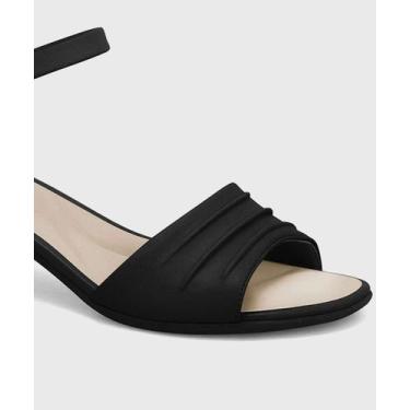 Imagem de Sandália Feminina Salto Grosso Comfortflex Preto-37059, 37, Preto