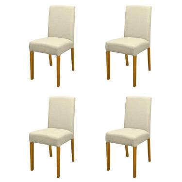 Imagem de Kit 4 Cadeiras de Jantar Estofadas Madeira Maciça Multimóveis CR15021