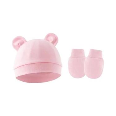Imagem de Conjunto De Gorro E Luvas De Algodão Para Bebês Meninas, Chapéu Infant