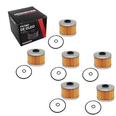 Imagem de Kit 6 Filtro Oleo Sahara 300 Cb300f Twister Cbx250 Cb300r