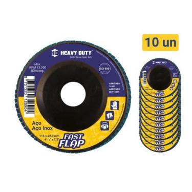 Imagem de Disco fastflap nylon reto 4.1/2 grana 60 - 10 pc