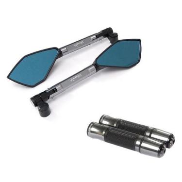 Imagem de Kit Retrovisor Manopla Esportivo Cb300 Cb Bandit V-strom Gsr 750 Bking