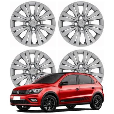 Imagem de Jogo Calota Aro 13 VW Gol G7 2017-2018 Cubo Alto Prata - Grid Calotas