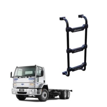 Imagem de Escada Traseira Ford Cargo 2005 2006 2007 3 Degraus Preto - Bepo