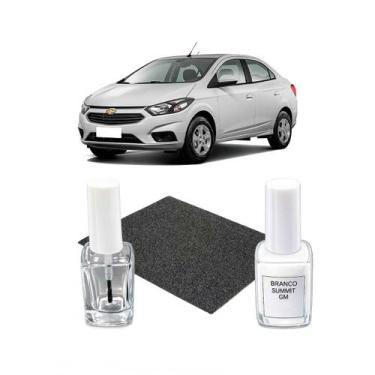 Imagem de Tinta Tira Risco Automotiva Branco Summit GM Onix Joy Cruze -, Prisma