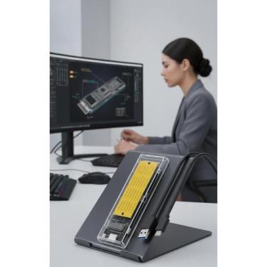 Imagem de Case SSD NVMe/SATA USB-C 10Gbps: Armazenamento Rápido - Congratulation