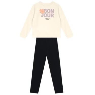 Imagem de Conjunto infantil menina de flor com glitter Brandili-Feminino