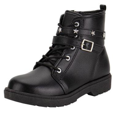 Imagem de Bota infantil coturno molekinha 2164140, Preto, 31